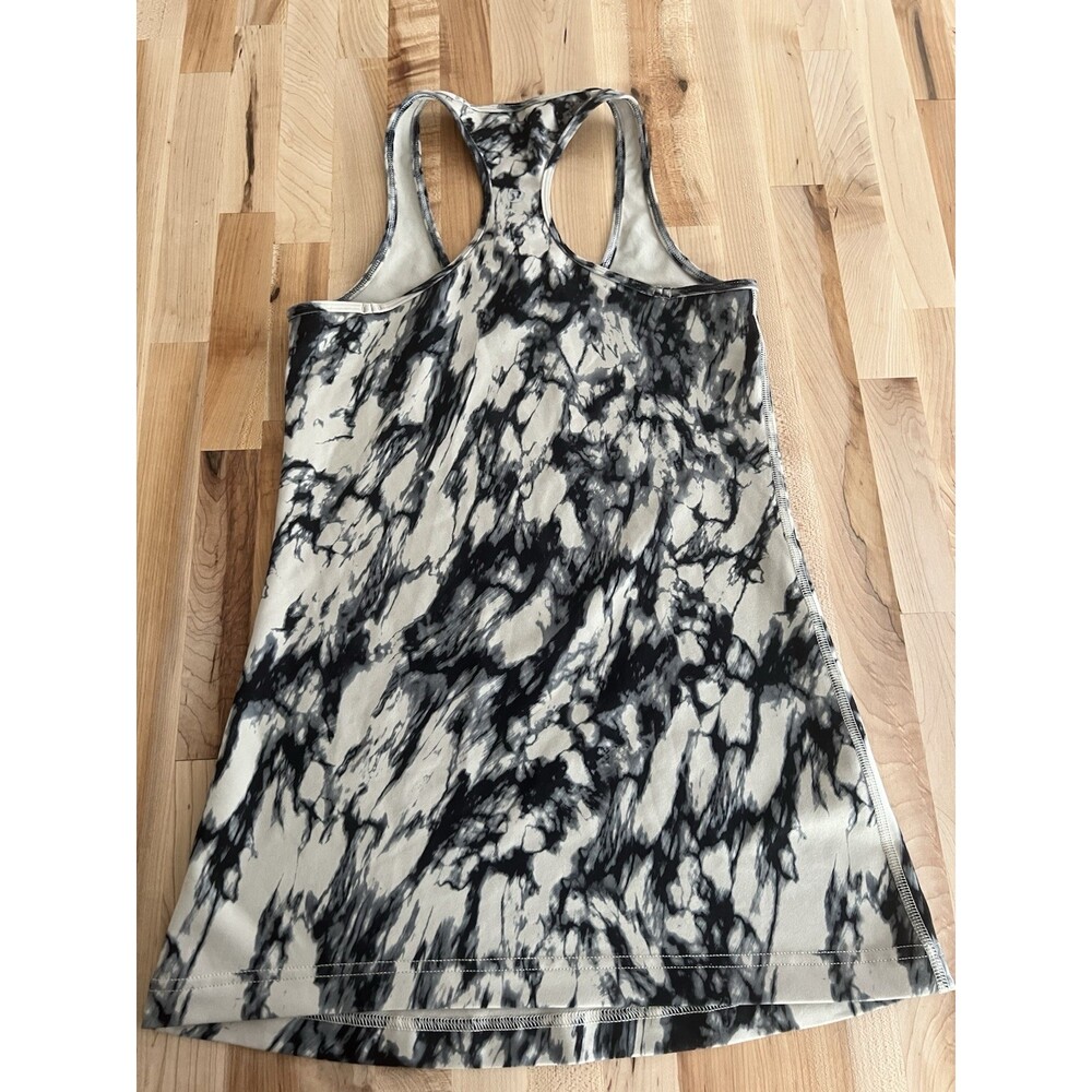Lululemon Racerback Tank Top Tie Dye Stretch Grey & Black XS/S - Picture 2 of 6